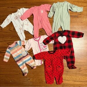 Newborn baby girl bundle with diapers